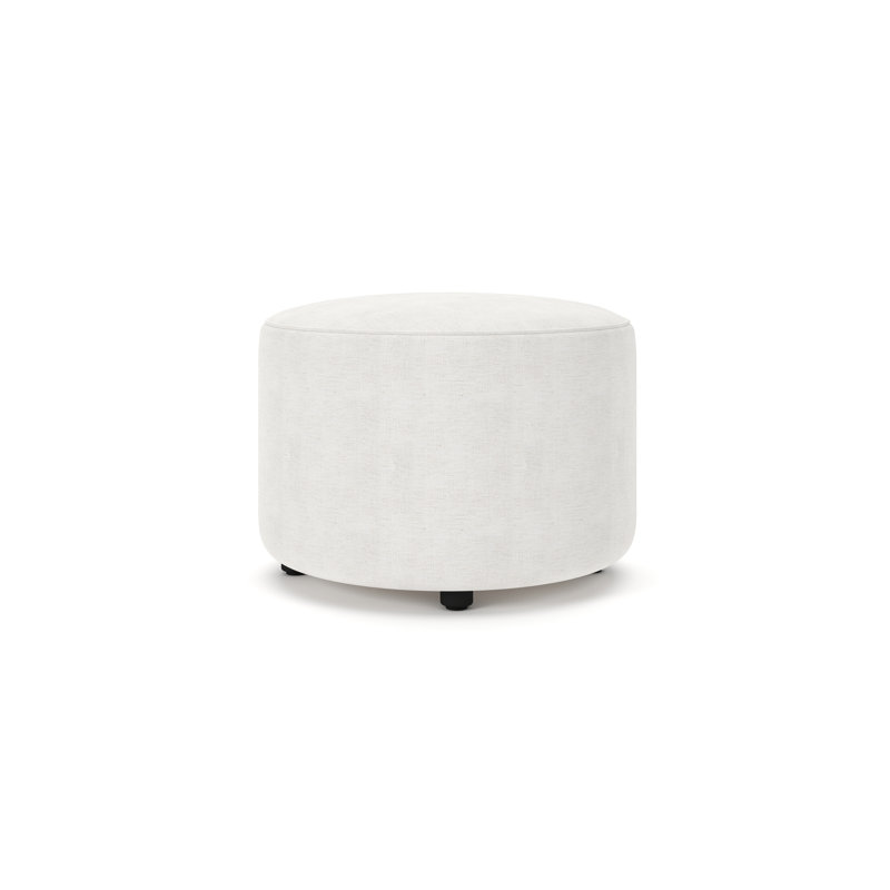Repose-pieds rond de 24 po Murano, Chenille Crypton® neige Nomad