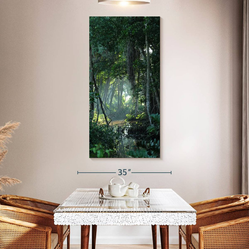 Forêt tropicale, H 54 po x l 27 po