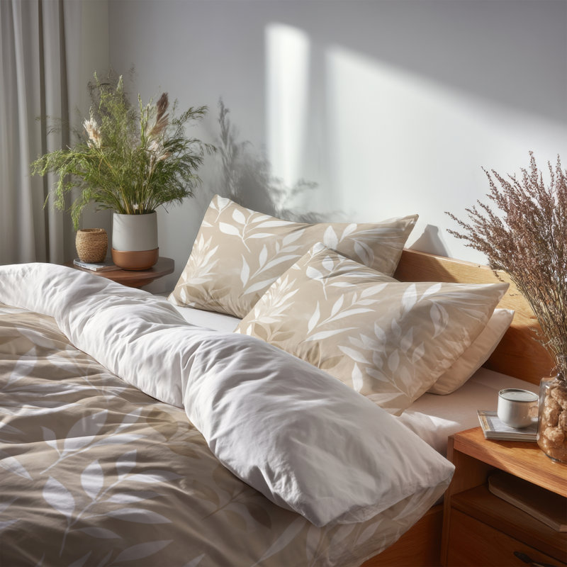 Ensemble de literie 3 pièces Country Farmhouse - Ensemble de housse de couette et coussin décoratif