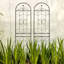 Ensemble de 2 treillis de jardin en métal antirouille de 19,7 po pour plantes grimpantes support de fleurs extérieur noir-268022376
