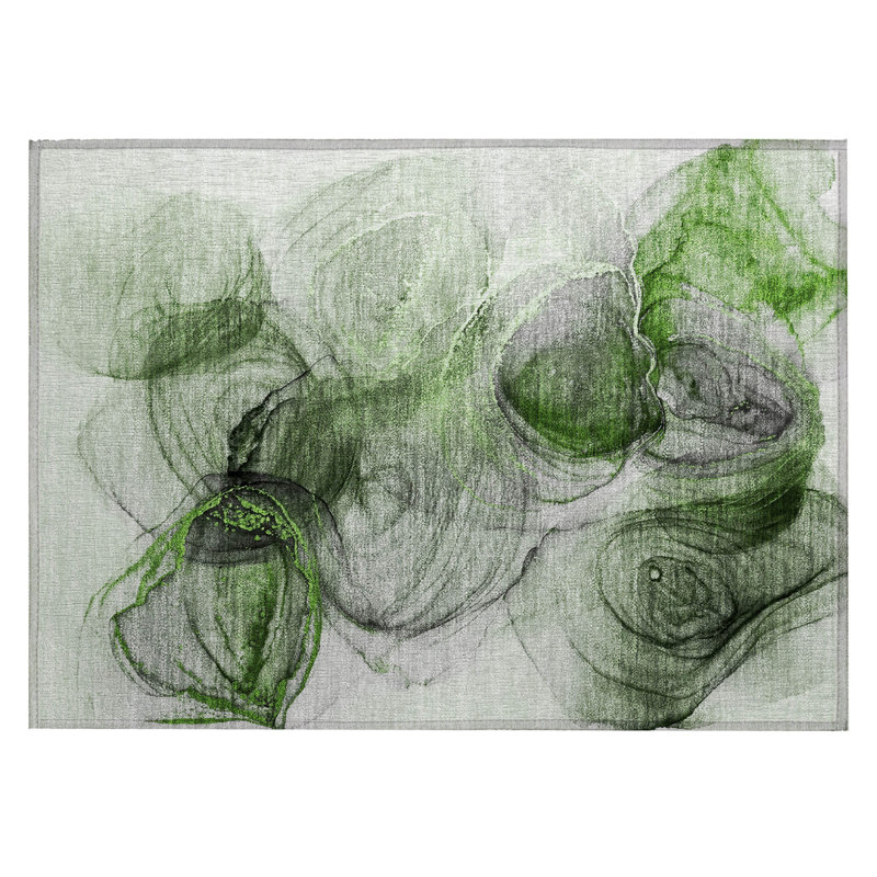 Tapis extérieur lavable antidérapant 2 pi x 3 pi vert olive