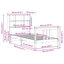 Bookcase Bed Without Mattress Solid Wood Pine-1376961855-1376961854