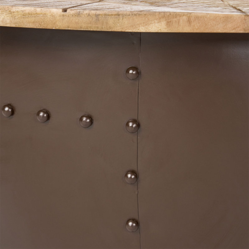 Table basse en bois et fer