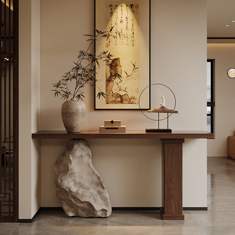 Console de style chinois moderne et tendance, H 31,5 po x l 63 po x P 11,8 po