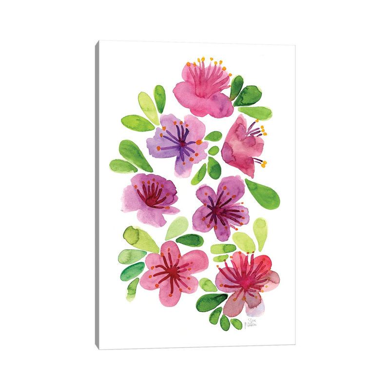Azalées roses, H 18 po x l 12 po x 1,5 po
