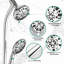 Douche avec tête double à 7 réglages et barre coulissante en acier inoxydable, 1,8 gal / min, fixation murale, tuyau de 59 po, tête de fabrication avancée, réglages de jet réglables