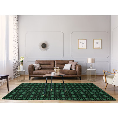 Tapis de zone verte en treillis classique
