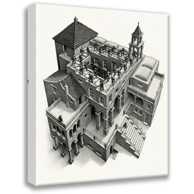Ascending Descending by M.C.Escher Gallery Wrapped Canvas