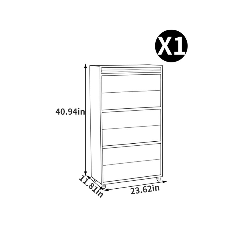 Bibliothèque amovible de style italien, (4 tablettes) H 40,94 po x l 23,62 po x P 11,81 po