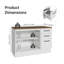 Armoire à café avec 2 portes et 3 tiroirs Latitude Run® - Rangement pour garde-manger, fournitures et collations - Blanc
