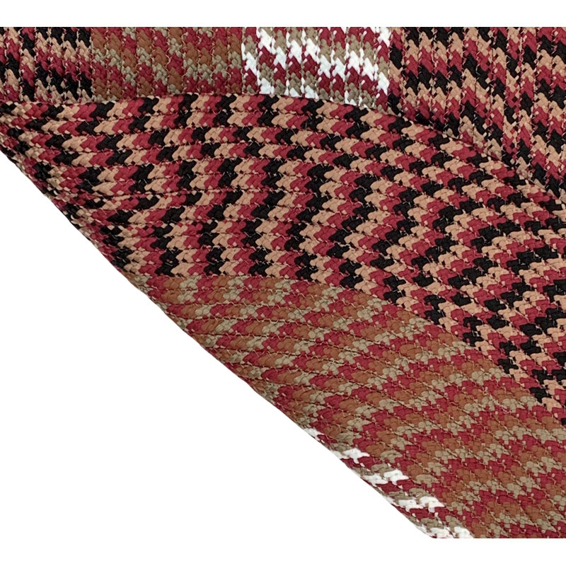 Tapis bourgogne tressé Vienne, Tapis de couloir 2 pi x 9 pi