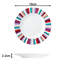 Waterside 24pc Mix and Match Colour Stripe Porcelain Dinner Set
