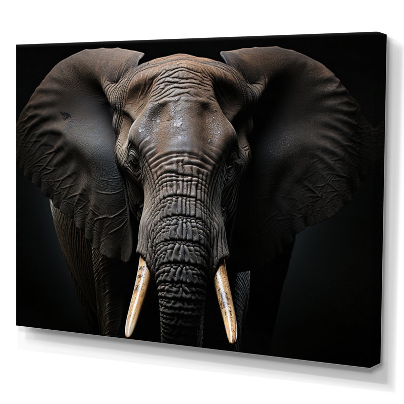 Éléphant Silent Majesty I - impression, H 12 po x l 20 po x P 1 po, Toile tendue