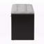 10 Pair Grey Upholstered Shoe Storage Cabinet with 3 Drawer in Brown, 20.03" H X 41.84" W X 15.63"D