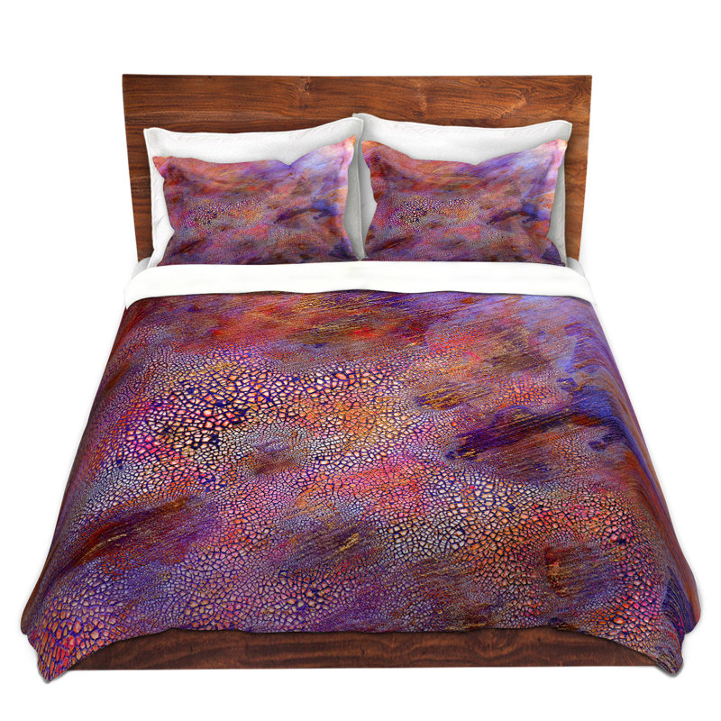 Ensemble de housse de couette abstrait myriade, 1 housse de couette grand + 2 taies standards