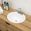 Lavabo ovale encastré en céramique blanche de 20 x 18 po en céramique - Style moderne, résistant aux taches, convient à divers espaces.