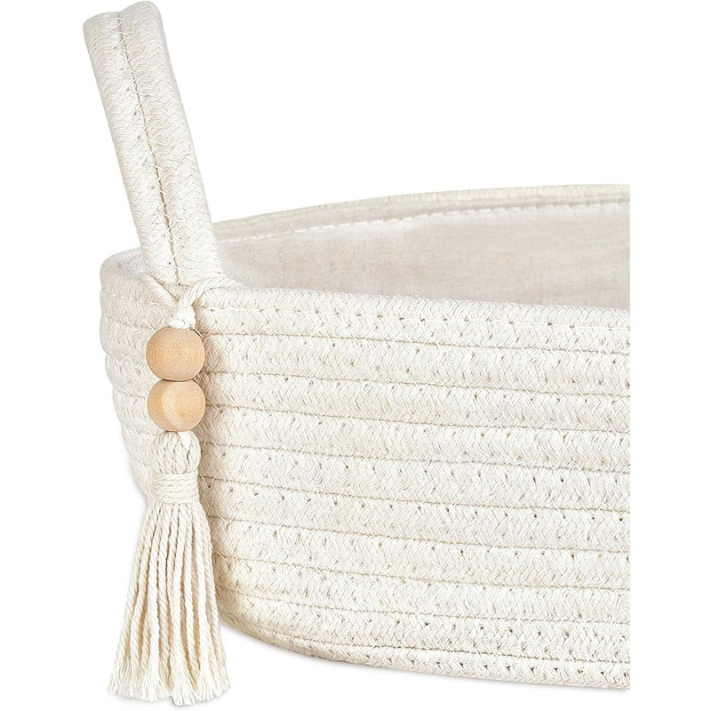 Panier de rangement pour papier hygiénique, décoration de salle de bain Boho, petit organisateur tissé pour papier hygiénique, articles essentiels pour la salle de bain et rangement à la maison