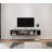 58" Wood Floating TV Stand with Gold Accent – Grey Wall Mounted Farmhouse Media Console for 50–60" TVs-887077320