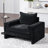 Arden Mid-Century Modern Chenille Upholstered Armchair With Wide Armrests And Oversized Cushions-116427471