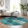 Premium Machine Washable Cerrito Teal Rug