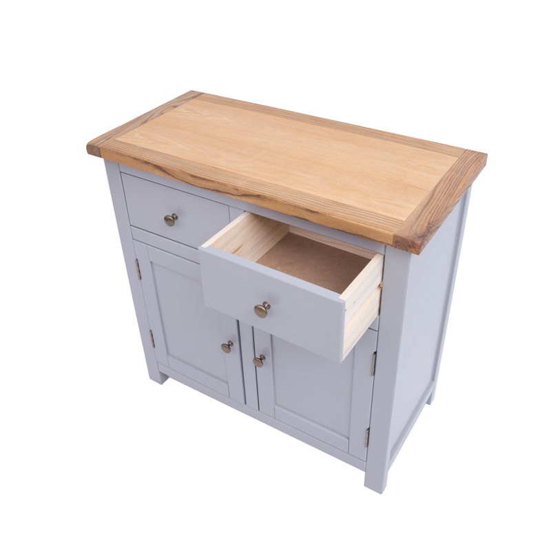 Napolitano 84cm Sideboard, Light Grey/Bronze