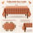 60" x 84" Orange Checkered Fall Tablecloth
