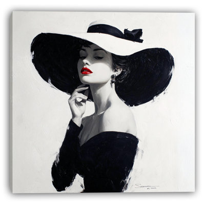 Timeless Glamour Woman Wrapped Canvas Wall Art