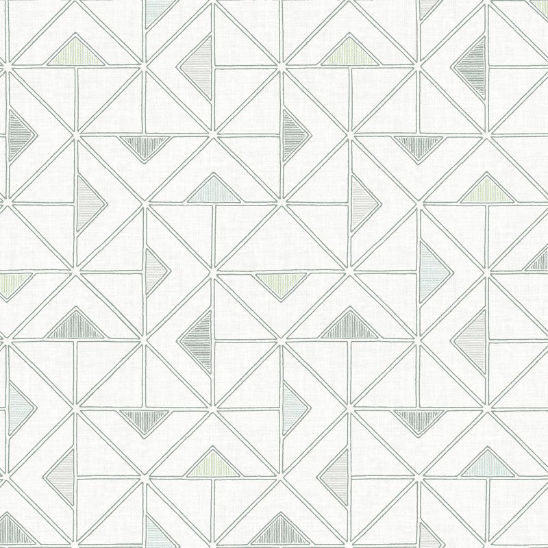 Geometric Wallpaper Double Roll, Blue
