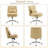 Upholstered Armless Task Office Chair without Wheels-1868986324