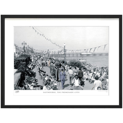Eastbourne, the Promenade C1955 1 Piece Single Picture Frame Wall Art
