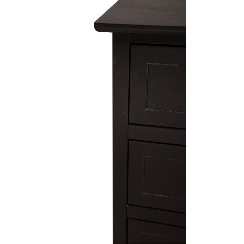 Versatile Transitional Nightstand, Black