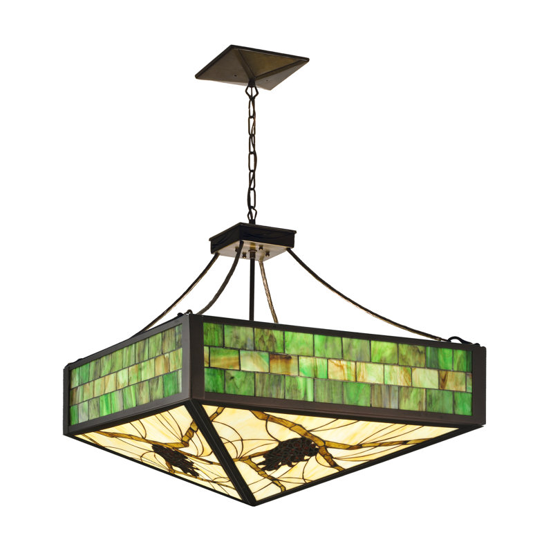 Luminaire suspendu bol / unique à 4 lumières Pinecone