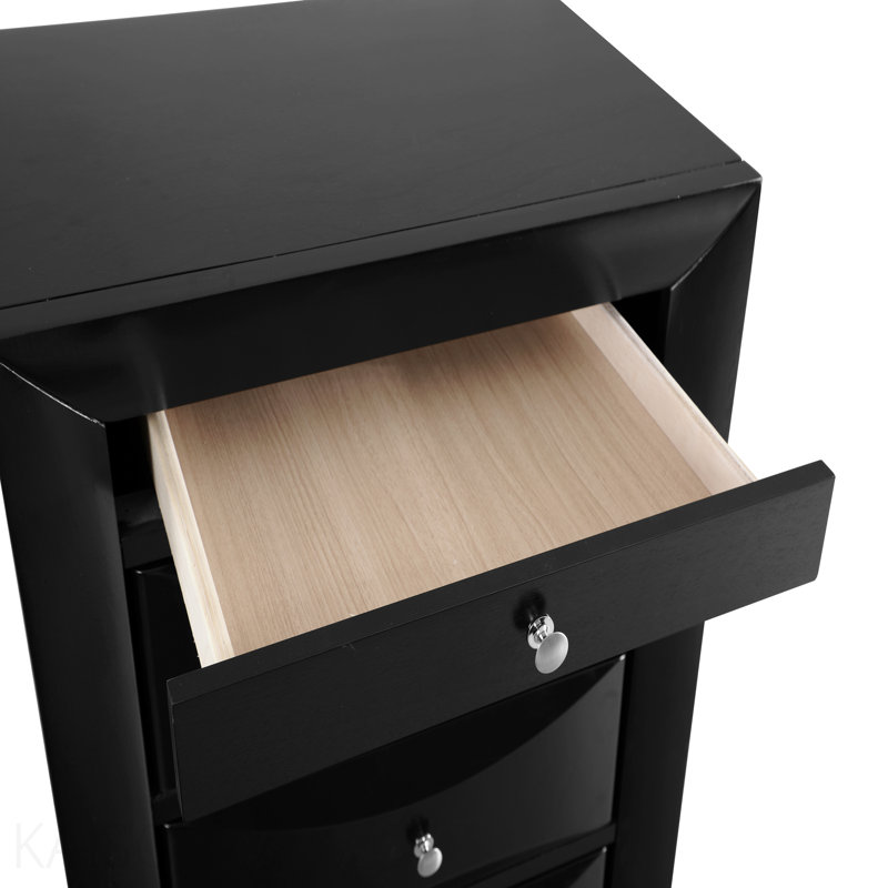 Commode 7 tiroirs pour la lingerie, noire