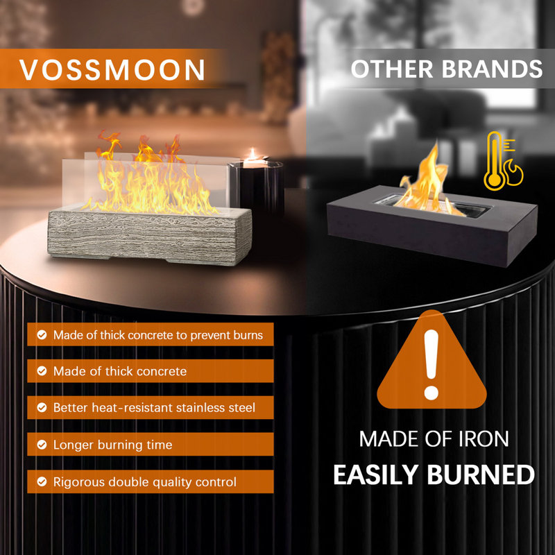 Square Ethanol Handmade Fire Pit