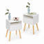 Table de chevet, table de chevet 2 pièces, table basse de chambre à coucher avec tiroirs, tablettes, meubles de chevet de salon