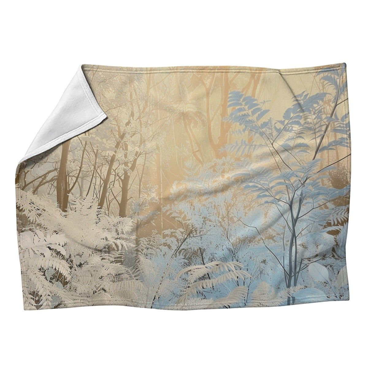 VisionDecor Abstract Foliage Fleece Throw Blanket Nature Throws for
