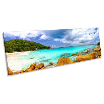 Paradise Beach Seascape - Wrapped Canvas Panoramic Print
