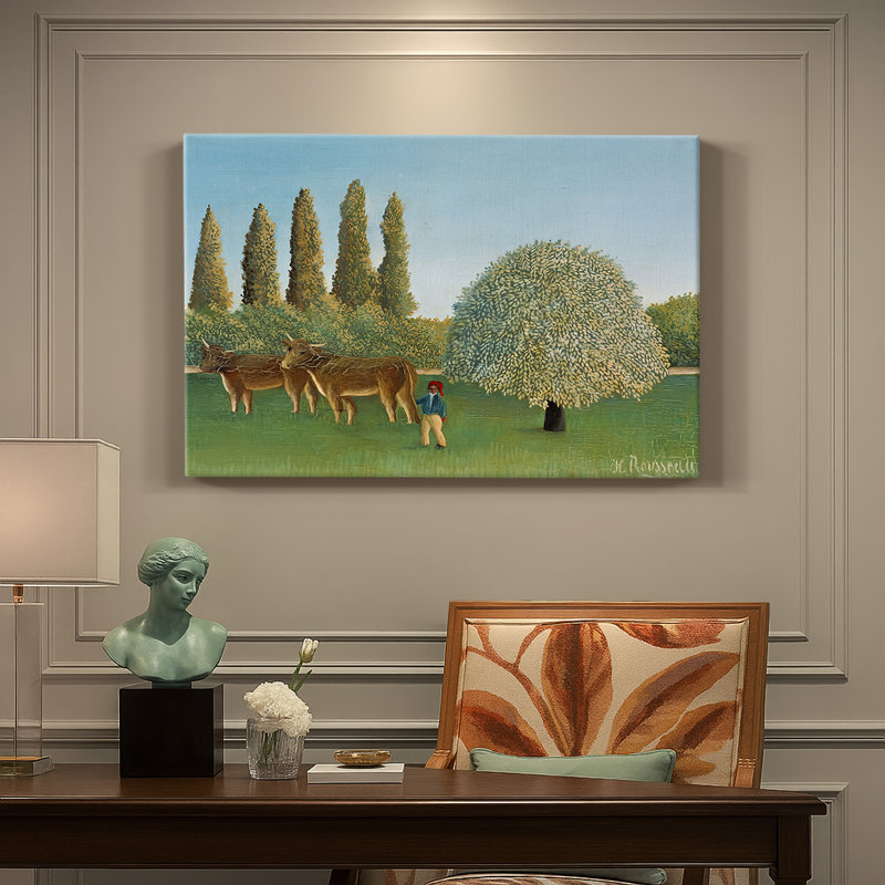 The Pasture (Le Pâturage)-Henri Rousseau-Gallery Wrapped Canvas-1906, 8 x 12
