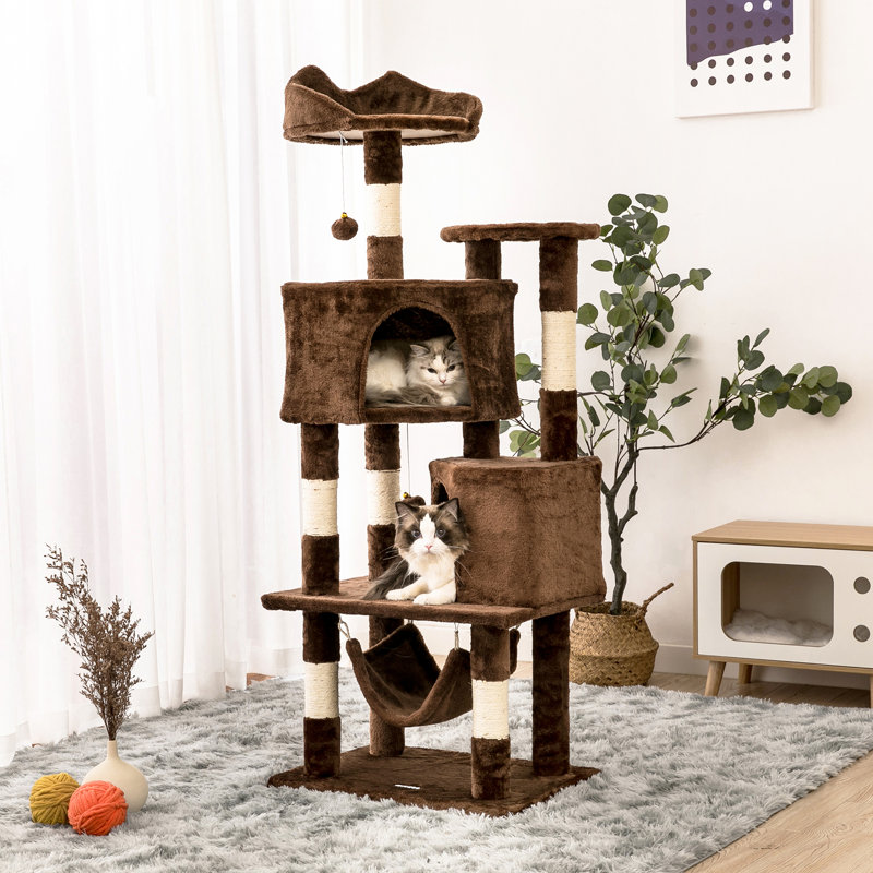 55" Bineta Cat Condo, Brown