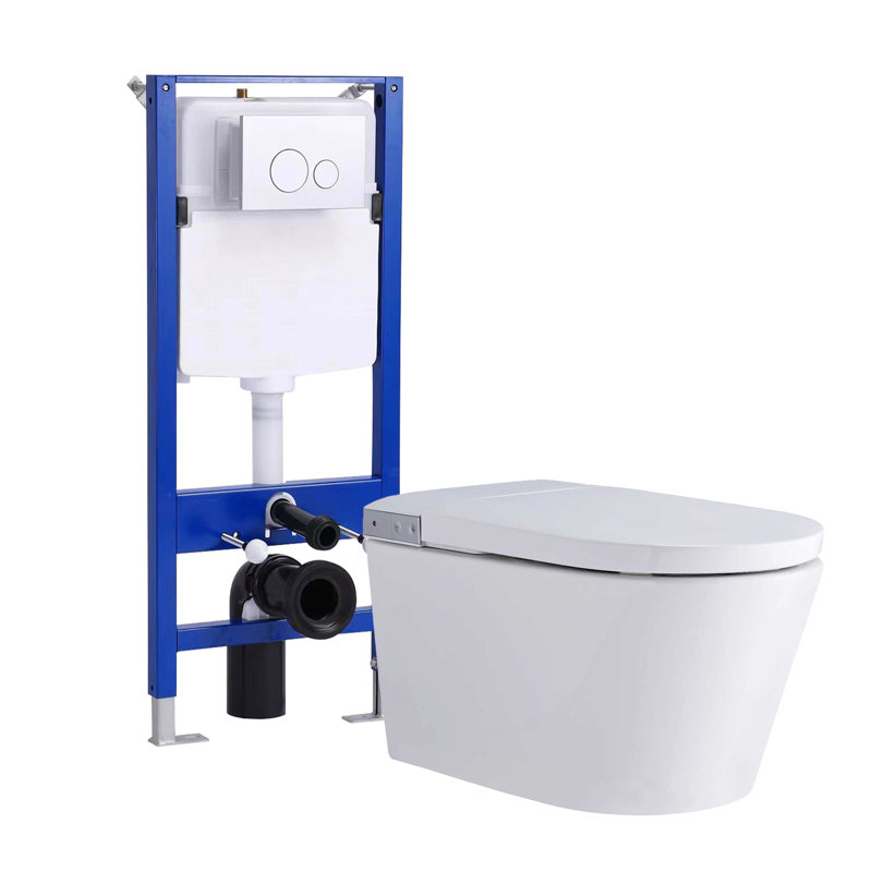WC intelligent à paroi blanche mat et réservoir TARA inclus