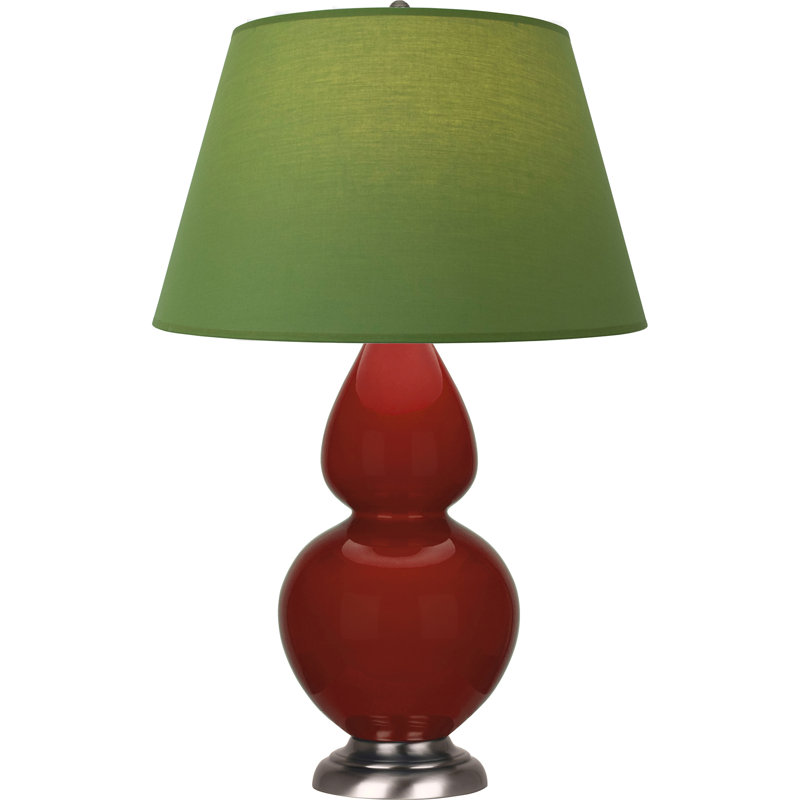 Double Gourd Table Lamp, Cobalt/Antique Silver, Tangerine/Taupe, Brass