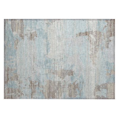 Machine Washable Indoor/Outdoor Chantille ACN2646 Abstract Rug
