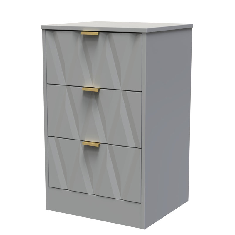 Las Vegas 45 cm W Bedside Table, Dusk Grey