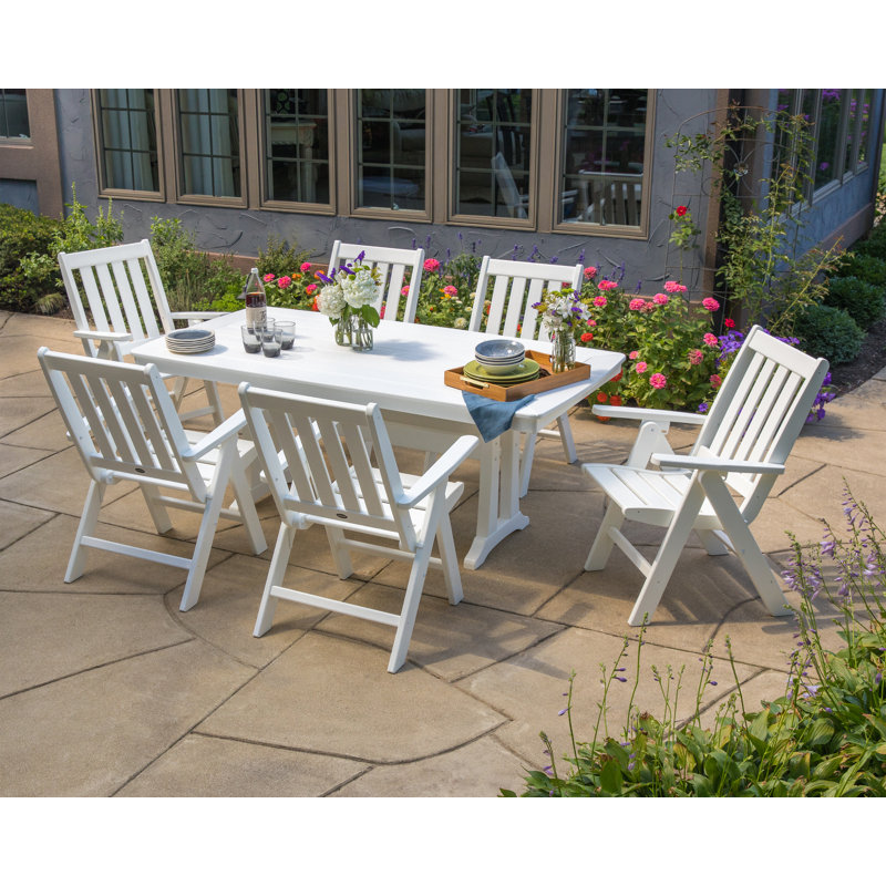 POLYWOOD Vineyard Folding Dining Chair, Slate Gray