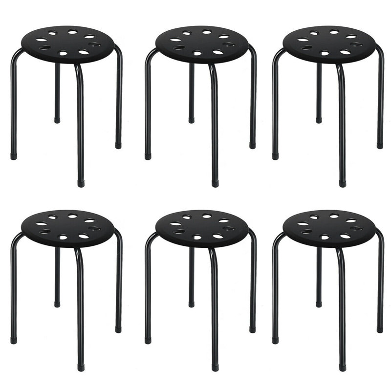 Chaise empilable sans accoudoirs, Noir, Noir
