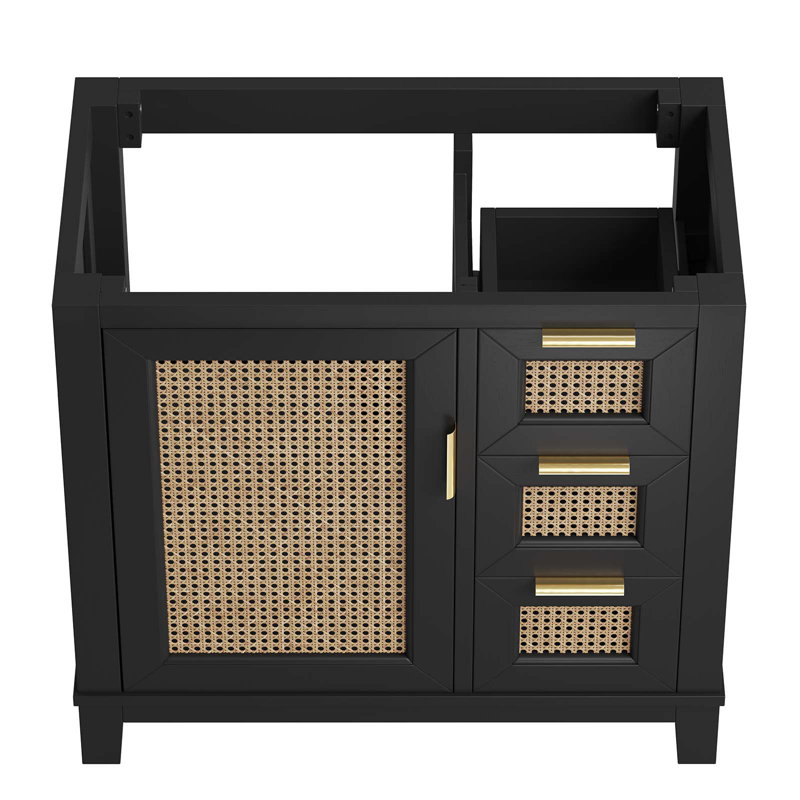 Base de meuble-lavabo simple 36 po Modway uniquement en noir