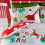 Santa Please Stop Here 100% Polyester (Recycled) Block Print Duvet Cover Set with Pillowcases-105154161