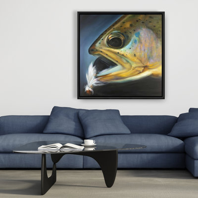 " Golden Trout With Fly Fishing Flie "