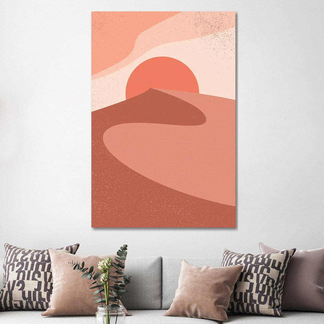 Red Sand Dune Sunset by EnShape - Wrapped Canvas Gallery-Wrapped Canvas Giclée