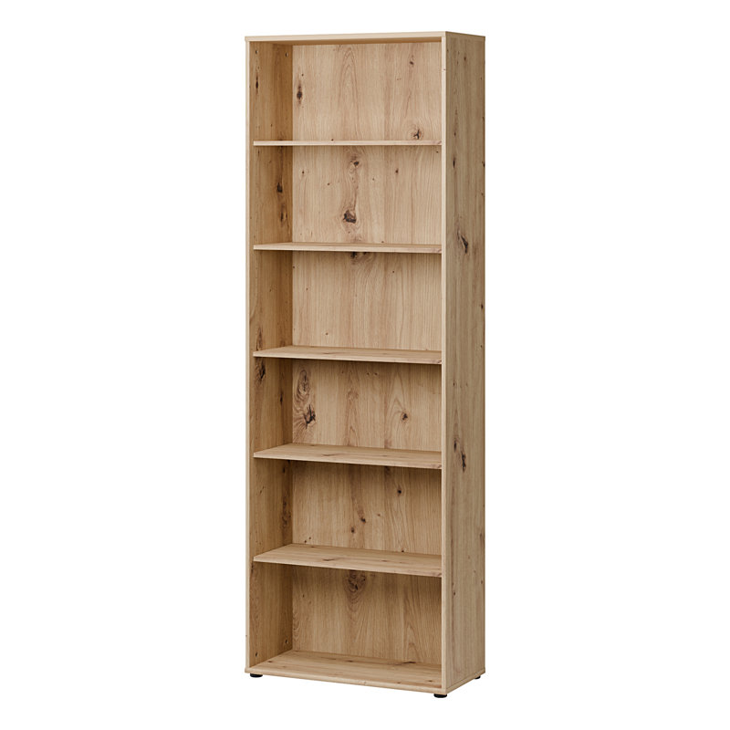 Tempra2 Bookcase, 216.7 cm H x 73.7 cm W x 34.8 cm D x, Brown